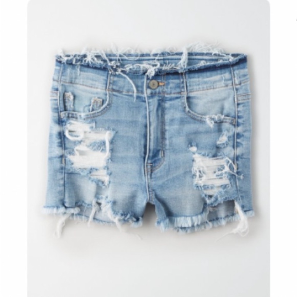American Eagle Super High Waist Denim Shorts